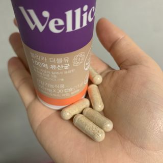 웰리카 더블유 100억 유산균 — 5점을 준 리뷰어가 2021년 1월 올린 사용 사진