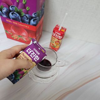 [롯데칠성] 야채듬뿍 더'진한 [롯데칠성] 야채는 이제 COLORFULL! 야채듬뿍  더 진한 레드 4개 +퍼플 4개 (총 8개) — 4점을 준 리뷰어가 2023년 6월 올린 사용 사진