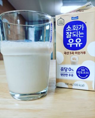 소화가 잘되는 우유 국산 5곡 미숫가루 — 5점을 준 리뷰어가 2021년 9월 올린 사용 사진
