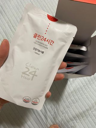 클린24시간 1BOX(5포) + 전용보틀(500ml) — 5점을 준 리뷰어가 2022년 12월 올린 사용 사진