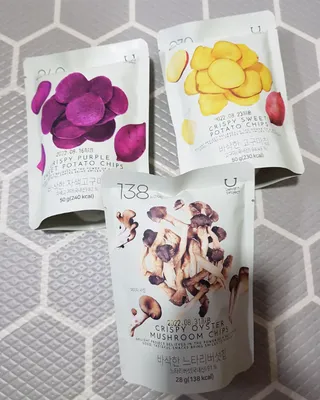 딜라이트 프로젝트 바삭한 원물칩 3종 고구마칩, 자색고구마칩, 느타리버섯칩 [총 6봉지] — 5점을 준 리뷰어가 2022년 3월 올린 사용 사진