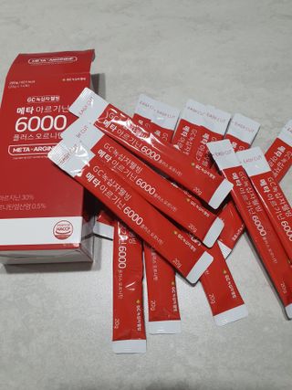 메타아르기닌 GC녹십자웰빙 메타 아르기닌 6000 플러스 오르니틴 — 5점을 준 리뷰어가 2022년 6월 올린 사용 사진