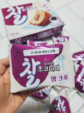 찰초코파이 앙크림 찰 초코파이 정 앙크림 — 5점을 준 리뷰어가 2020년 12월 올린 사용 사진