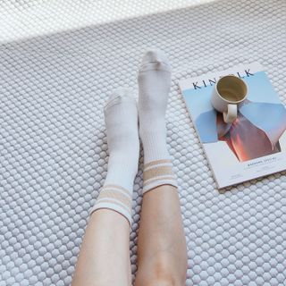 [사이즈가 있는 양말 필로이] 여자 골프 스포츠 중목 양말 2족 세트【 S, M, L 】3가지 사이즈 — 5점을 준 리뷰어가 2022년 9월 올린 사용 사진