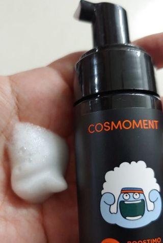 코스모먼트 부스티모 부스팅샴푸60ml + 비듬세정 진정샴푸50ml — 4점을 준 리뷰어가 2021년 11월 올린 사용 사진
