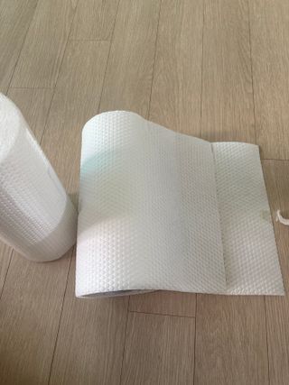 부직포나라 중금속유해물질ZERO 뜯어쓰는 주방 일회용수세미 60매 2매 — 5점을 준 리뷰어가 2022년 8월 올린 사용 사진