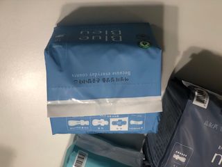 블루블루 유기농 순면 커버 생리대 — 5점을 준 리뷰어가 2021년 2월 올린 사용 사진