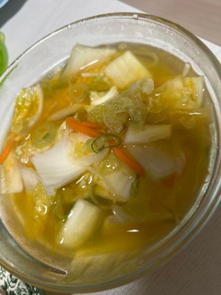 셰프애찬 단호박 백김치 1kg — 4점을 준 리뷰어가 2022년 10월 올린 사용 사진