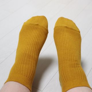 [사이즈가 있는 양말 필로이] 남/여 골지 발목 양말 4족 세트 남【S, M, L, XL】여【S, M, L】_컬러 랜덤 — 5점을 준 리뷰어가 2022년 6월 올린 사용 사진