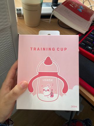 유비맘 트라이탄 코니빨대컵_컬러 랜덤 발송 — 5점을 준 리뷰어가 2021년 3월 올린 사용 사진
