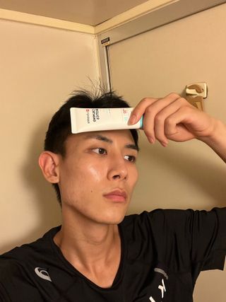 리더스코스메틱 리더스 카밍 바이오틱스 선 에센스 SPF 50+ PA++++ — 4점을 준 리뷰어가 2022년 7월 올린 사용 사진