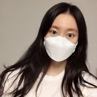에버그린 순면 끈조절 KF80 마스크 - 화이트/블랙 컬러 대형 - 10매 — 5점을 준 리뷰어가 2021년 7월 올린 사용 사진