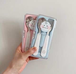 유비맘 스푼포크 케이스 세트 1+1 _컬러랜덤 발송 — 5점을 준 리뷰어가 2021년 2월 올린 사용 사진