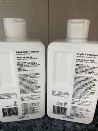 트리플에스 탈모 샴푸 275ml + 실크 트리트먼트 275ml — 5점을 준 리뷰어가 2021년 2월 올린 사용 사진