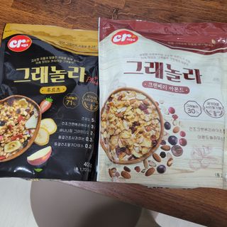 씨알푸드 씨알로 그래놀라 2종 후르츠+크랜베리 아몬드 — 5점을 준 리뷰어가 2022년 7월 올린 사용 사진
