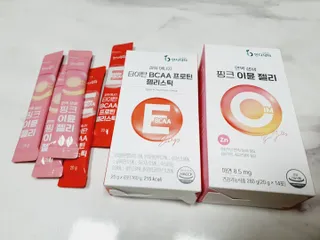 인디닥터 면역 생생 핑크 이뮨 젤리 + 타이탄 BCAA 프로틴 젤리스틱 — 4점을 준 리뷰어가 2022년 3월 올린 사용 사진