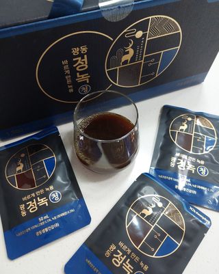 광동생활건강 [광동] 바르게 만든 녹용, 광동정녹청 30포. — 5점을 준 리뷰어가 2022년 1월 올린 사용 사진