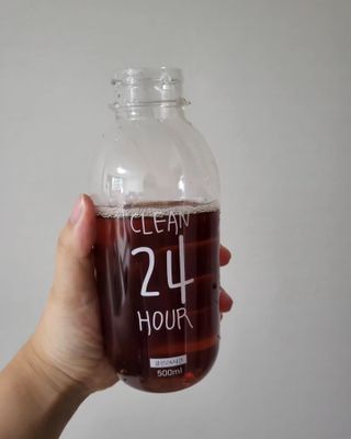 클린24시간 1BOX(5포) + 전용보틀(500ml) — 5점을 준 리뷰어가 2023년 6월 올린 사용 사진