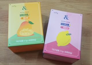 비타앤C 레몬맛, 망고맛 — 5점을 준 리뷰어가 2021년 4월 올린 사용 사진
