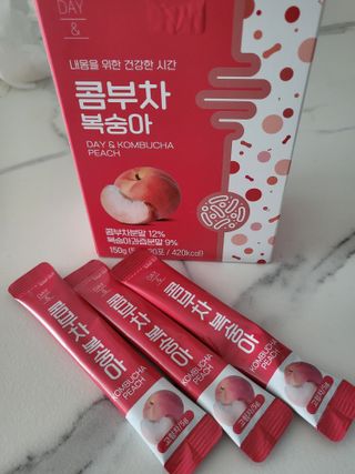 참앤들황토농원 7가지 맛! 탄산 톡톡! 스파클링! 데이앤 콤부차 7종 10포 1박스씩 ★총 7박스★ — 5점을 준 리뷰어가 2023년 1월 올린 사용 사진