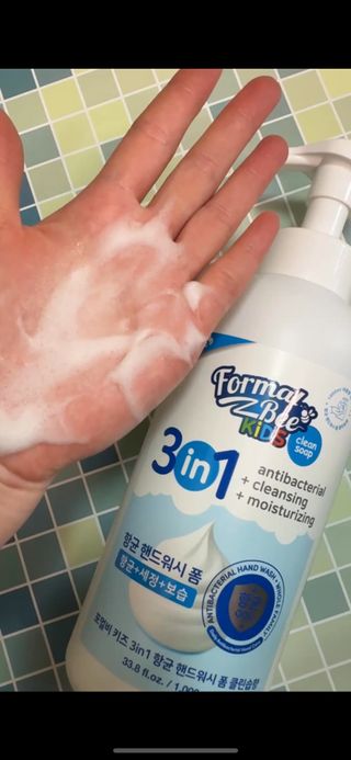 포멀비 키즈 3in1 항균 핸드워시 폼 클린솝향 1000ml — 5점을 준 리뷰어가 2025년 8월 올린 사용 사진