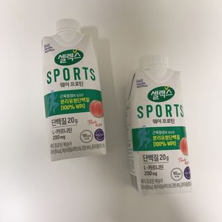 셀렉스스포츠 셀렉스 스포츠 웨이 프로틴 복숭아_ 330ml x 12팩 — 5점을 준 리뷰어가 2021년 5월 올린 사용 사진
