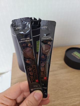 프리마인 자체 기업부설 연구소에서 찾아낸 건강한 수면의 비밀.  슬립토 플러스 30포 — 5점을 준 리뷰어가 2021년 10월 올린 사용 사진