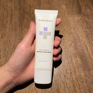 바노바기 코스메틱 바노바기 밀크씨슬 리페어 시카 선스크린 플러스 50ml — 5점을 준 리뷰어가 2023년 3월 올린 사용 사진