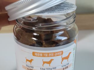 랩솔루션 강아지 영양제 3종 중 택 1 — 5점을 준 리뷰어가 2022년 5월 올린 사용 사진