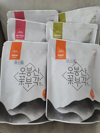 오봉산꽃부각 [만나식품] 오봉산 꽃부각 3가지 맛(오리지널, 새우맛, 매운고추맛) — 5점을 준 리뷰어가 2023년 1월 올린 사용 사진