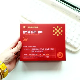 트루헬퍼 홀인원 블러드큐어 혈행+혈압+콜레스테롤 한번에 1박스 1개월 — 5점을 준 리뷰어가 2023년 2월 올린 사용 사진