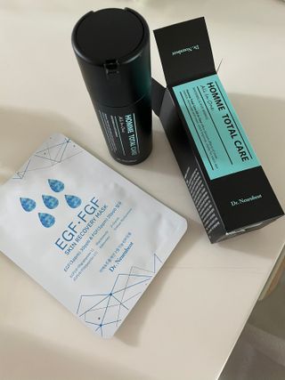 Dr.느루벗 느루벗 옴므 토탈 케어 올인원 118ml 남자 남성 스킨 로션 에센스 크림 화장품 — 4점을 준 리뷰어가 2021년 4월 올린 사용 사진