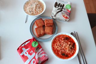 [풀무원] 자연은맛있다 정면, 백면, 홍면  세트 — 5점을 준 리뷰어가 2021년 4월 올린 사용 사진