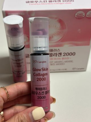 [경남제약헬스케어] 케어플러스 글로우스킨 콜라겐 2000 1박스(10일분) / 피부기능성 이중제형 마시는콜라겐 — 5점을 준 리뷰어가 2024년 7월 올린 사용 사진