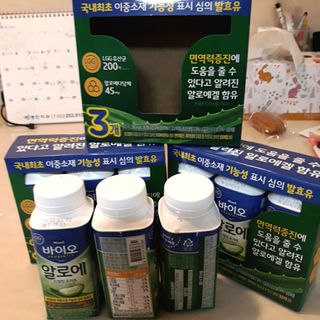 LIVE 매일바이오 알로에 드링킹 요거트 — 5점을 준 리뷰어가 2022년 4월 올린 사용 사진