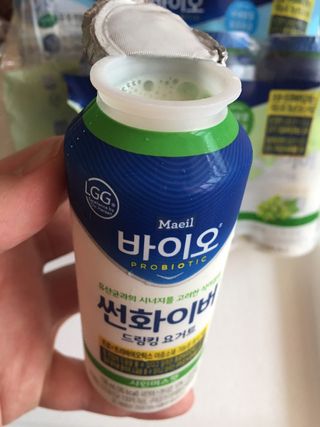 LIVE 매일바이오 썬화이버 드링킹 요거트 — 5점을 준 리뷰어가 2022년 8월 올린 사용 사진