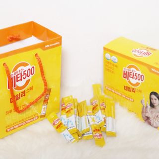 광동제약 [광동] 비타500데일리스틱 70포X2개 + 뚱랑이엽서 + 쇼핑백 증정 — 5점을 준 리뷰어가 2022년 1월 올린 사용 사진