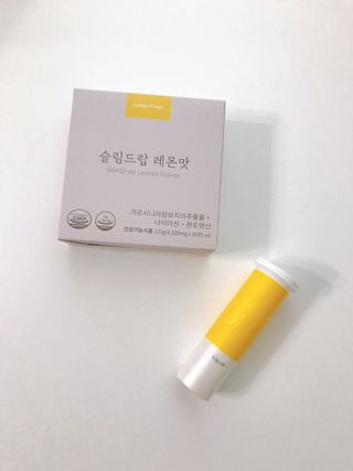 [슬림드랍 레몬맛] 건기식 다이어트 보조제 겸 비타민 — 5점을 준 리뷰어가 2022년 1월 올린 사용 사진