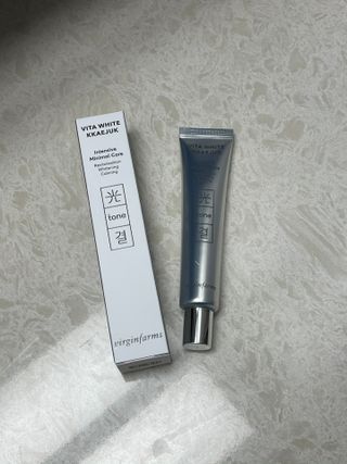 [NEW_버진팜스 깨죽크림] 쓱- 바르면 잡티가 사라지는 광/톤/결 비타민크림 — 4점을 준 리뷰어가 2021년 9월 올린 사용 사진