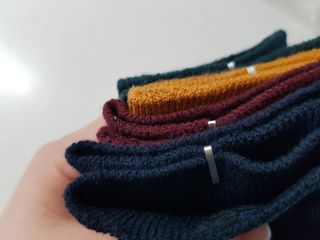 [사이즈가 있는 양말 필로이] 남/여 골지 발목 양말 4족 세트 남【S, M, L, XL】여【S, M, L】_컬러 랜덤 — 3점을 준 리뷰어가 2022년 6월 올린 사용 사진
