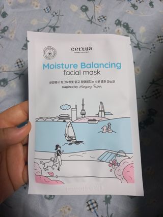 세뚜아(Cettua) [세뚜아] 모이스처 밸런싱 페이셜 마스크 Cettua Moisture Balancing Facial Mask 5매 — 5점을 준 리뷰어가 2023년 12월 올린 사용 사진