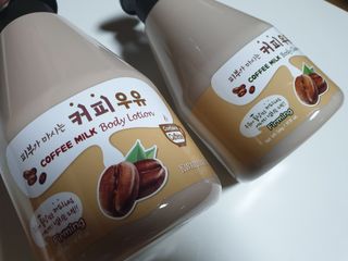 [과일나라] 피부가 마시는 커피우유 바디클렌저&바디로션 — 5점을 준 리뷰어가 2022년 3월 올린 사용 사진