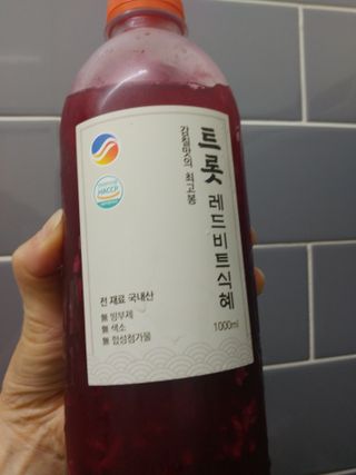 트롯전통식혜 트롯레드비트식혜 1리터 +500리터 — 5점을 준 리뷰어가 2021년 5월 올린 사용 사진