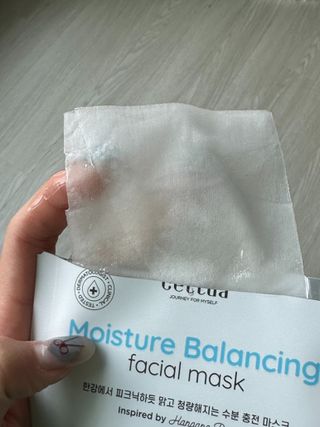 세뚜아(Cettua) [세뚜아] 모이스처 밸런싱 페이셜 마스크 Cettua Moisture Balancing Facial Mask 5매 — 5점을 준 리뷰어가 2023년 12월 올린 사용 사진
