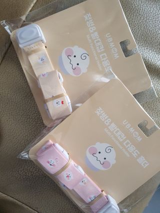 유비맘 젖병 빨대컵 다용도 홀더 1+1 _ 컬러 랜덤 발송 — 5점을 준 리뷰어가 2021년 1월 올린 사용 사진
