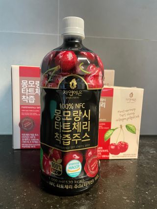 자연에온 몽모랑시 타트체리 3종 세트 구성 - 저분자콜라겐젤리, NFC 착즙주스 — 5점을 준 리뷰어가 2021년 7월 올린 사용 사진