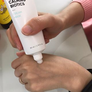 리더스코스메틱 리더스 카밍 바이오틱스 크림 마스크 — 5점을 준 리뷰어가 2021년 4월 올린 사용 사진