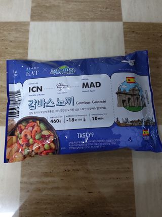 [테이스티나인][레디잇x부루마불] 감바스 뇨끼 460g — 5점을 준 리뷰어가 2022년 4월 올린 사용 사진