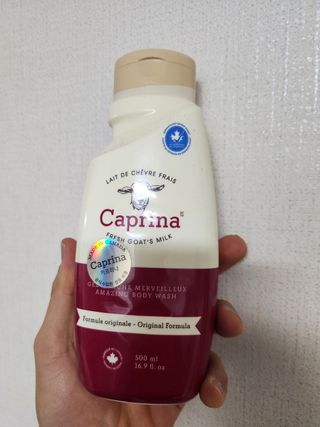 (구패키지)카프리나 프레쉬 산양밀크 어메이징 바디워시 500ml(오리지널향) — 5점을 준 리뷰어가 2023년 1월 올린 사용 사진