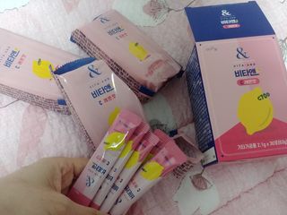 비타앤C 레몬맛, 망고맛 — 5점을 준 리뷰어가 2021년 6월 올린 사용 사진